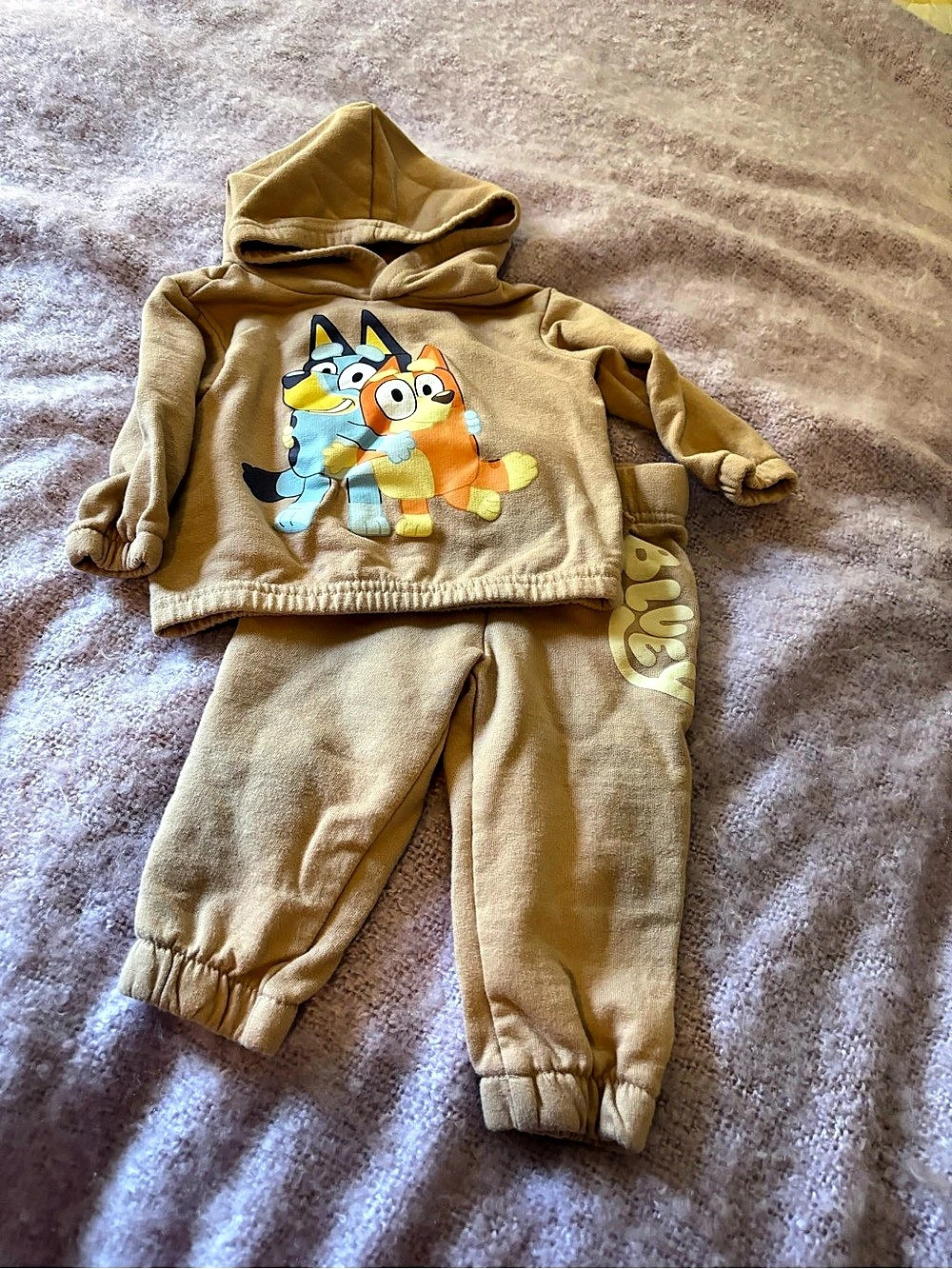Carter's Bluey Fleece Hoodie and Jogger Pant Set Baby Brown & Blue